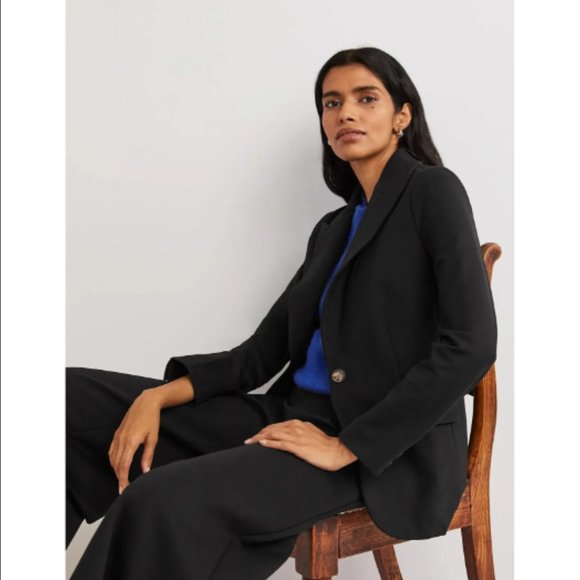 Tailored Stretch Jersey Blazer - Black - Regular 8 - Picture 5 of 7